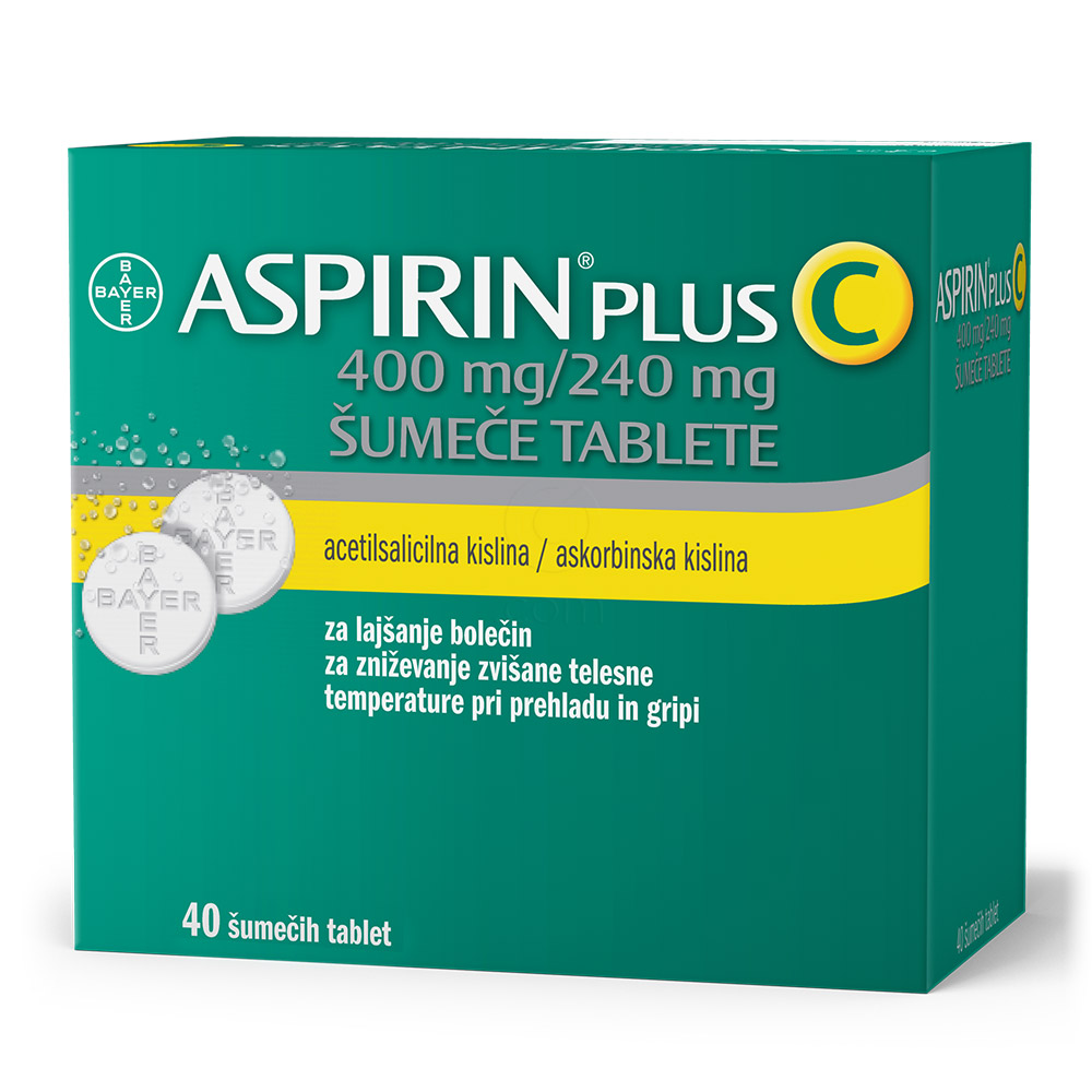 Aspirin plus C 400 mg/240 mg, 40 šumečih tablet