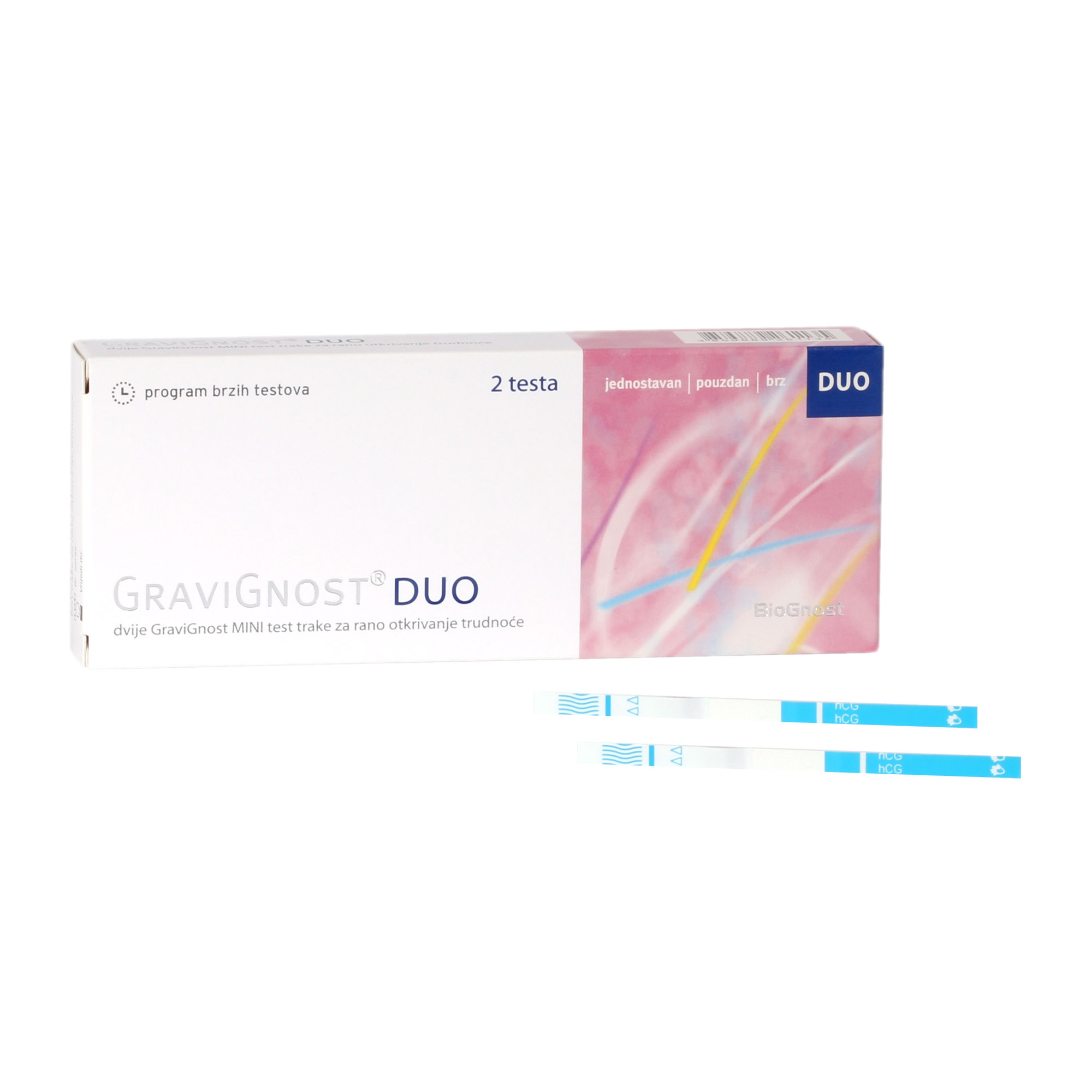 Gravignost Duo, test za ugotavljanje nosečnosti (1 x 2 test)