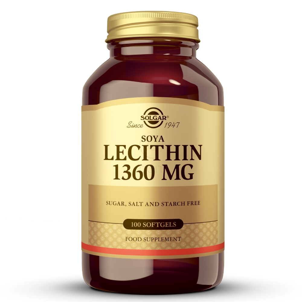 Solgar Sojin lecitin 1360 mg, kapsule (100 kapsul)