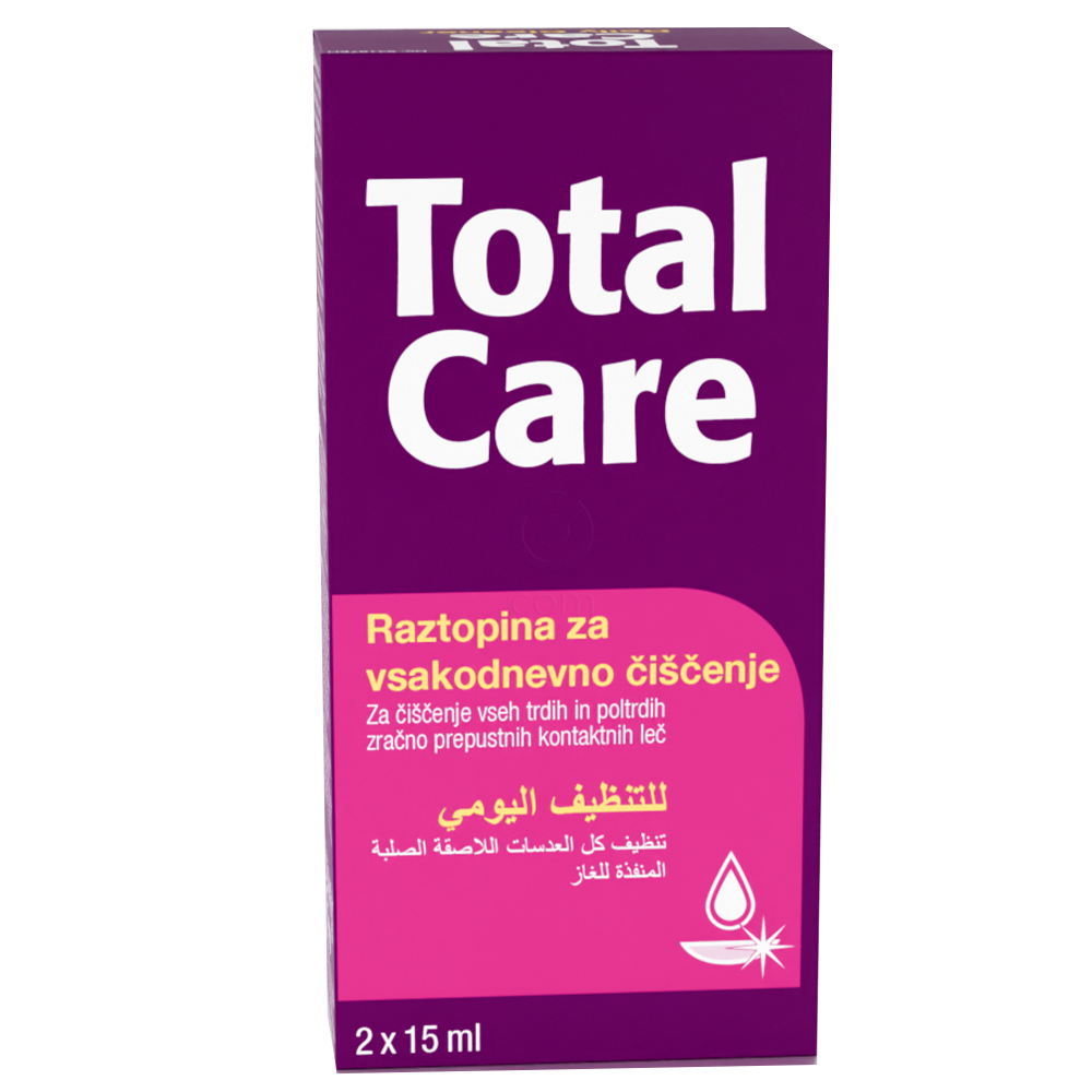 Total care, raztopina za čiščenje leč (2 x 15 ml)