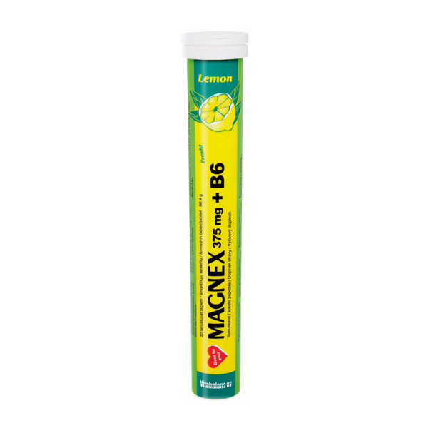 Magnex 375 mg + B6 Vitabalans, šumeče tablete (20 šumečih tablet)