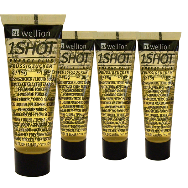 Wellion 1 shot, tekoči sladkor - paket (4 x 15 g)
