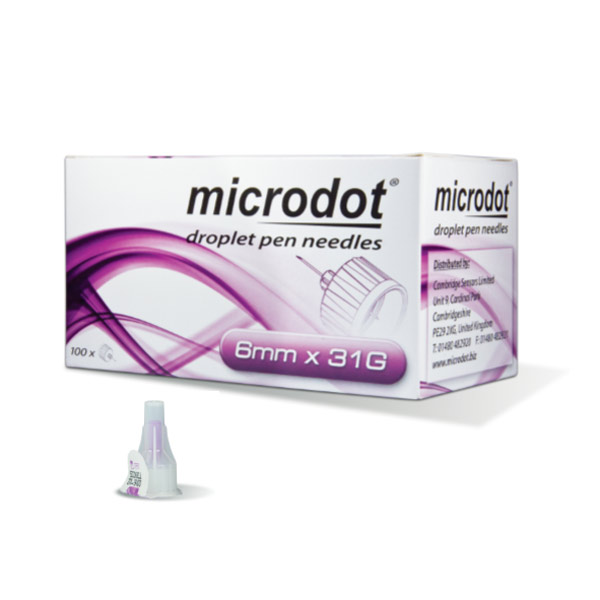 Microdot, igla za inzulinska peresa 6 mm (100 igel)