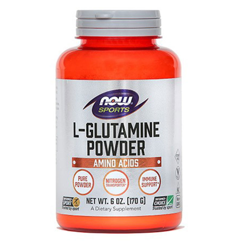 L-glutamin NOW Sports, prah (170 g)