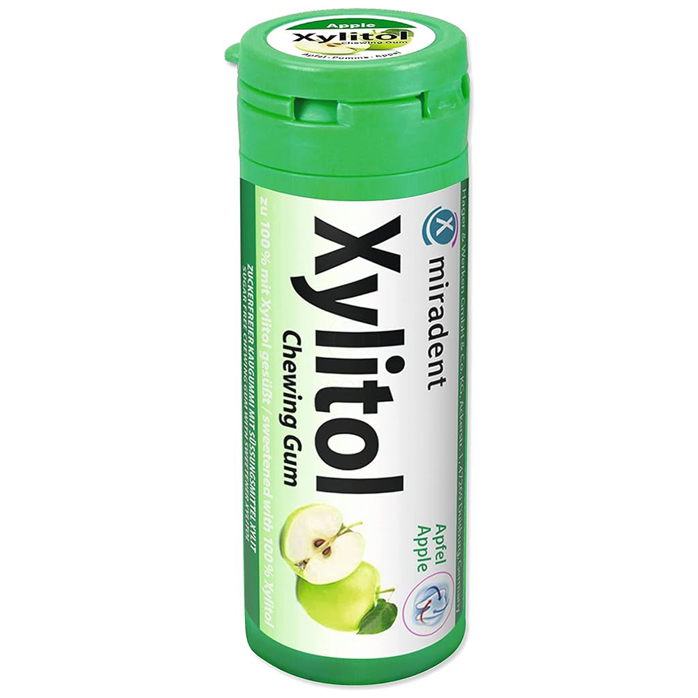 Xylitol, žvečilni gumi z okusom jabolka (30 žvečilnih gumijev)