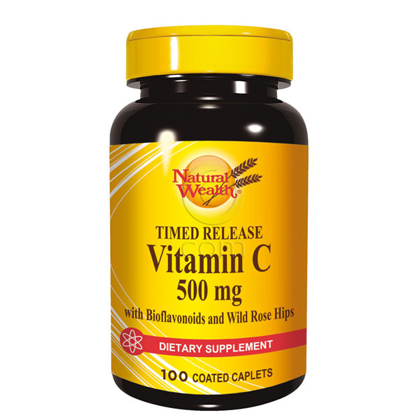 Natural Wealth Vitamin C 500mg, tablete s postopnim sproščanjem (100 tablet)