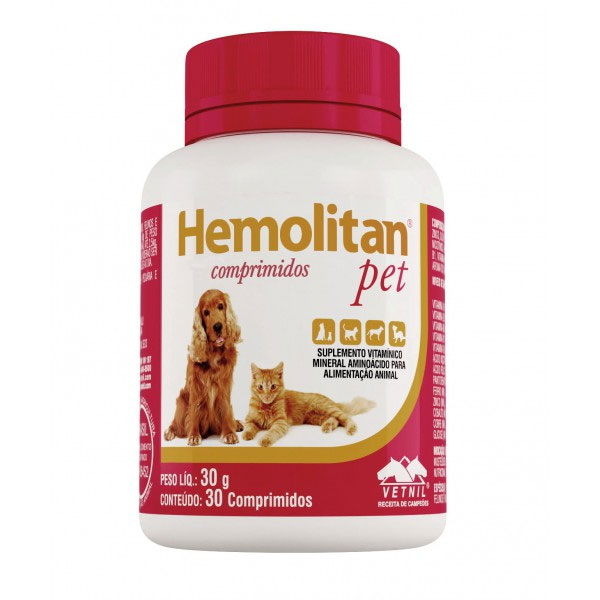 Hemolitan Pet Vetnil, tablete za pse in mačke (30 tablet)