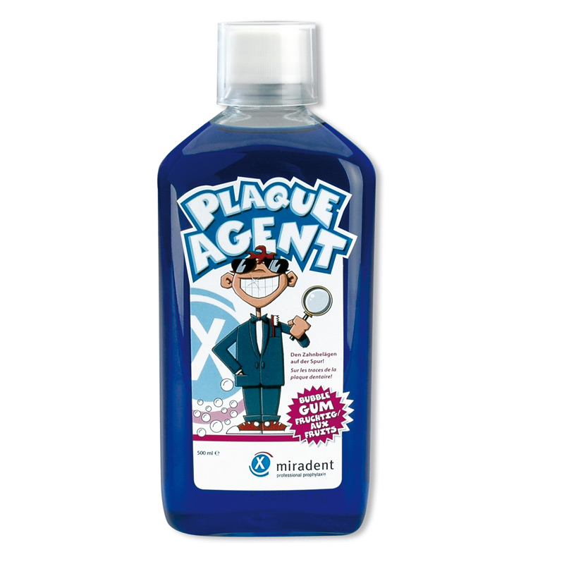 Miradent Plaque Agent, raztopina za preverjanje oblog za otroke