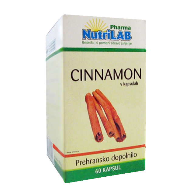 Nutrilab Cinnamon, kapsule - paket (2 x 60 kapsul)