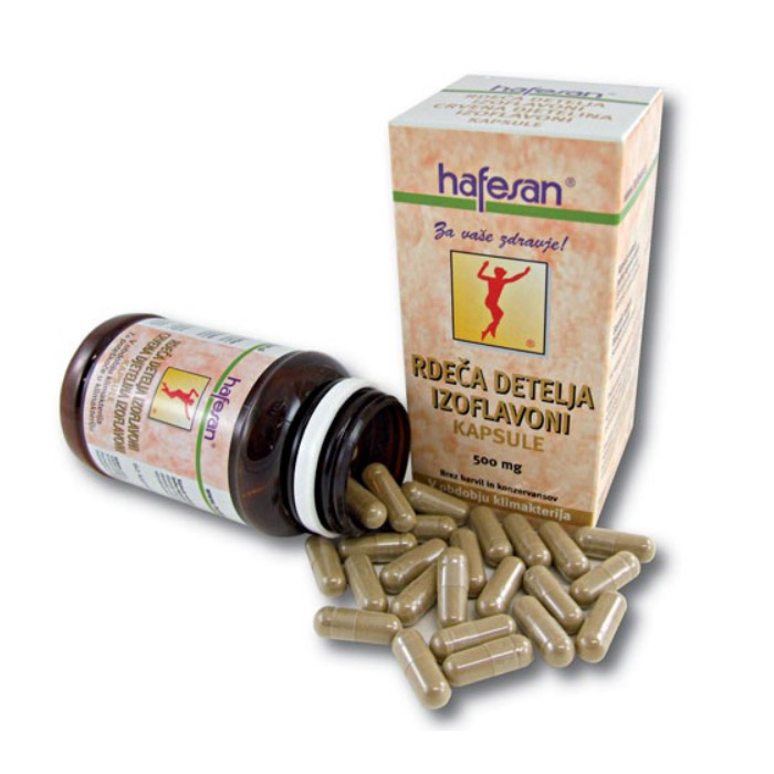 Hafesan Rdeča detelja + Izoflavoni , kapsule (60 kapsul)