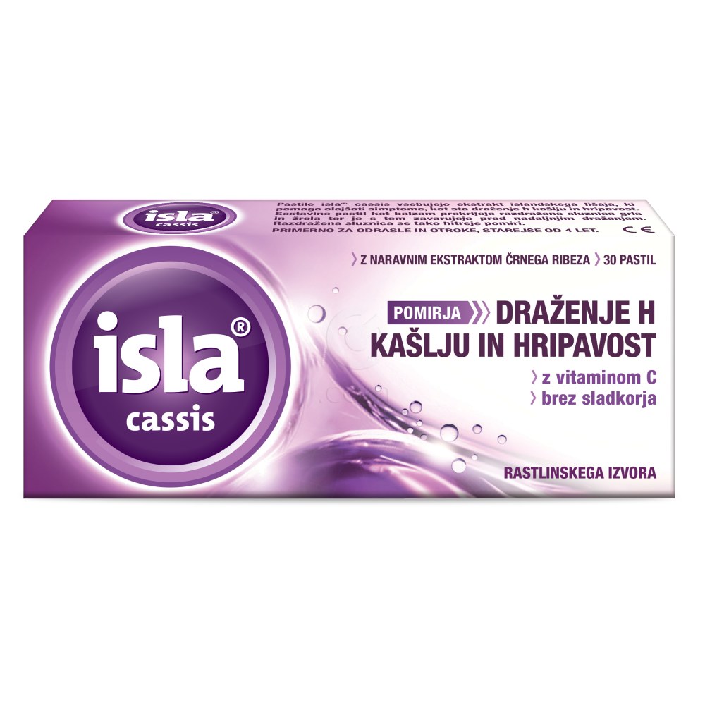Isla cassis, pastile (30 pastil)