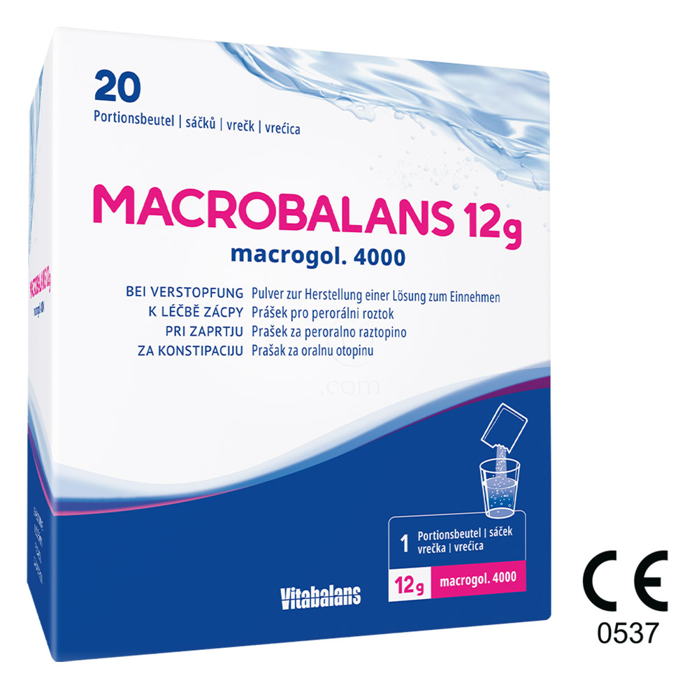 Macrobalans Vitabalans, prašek proti zaprtju - 12 g (20 vrečk)