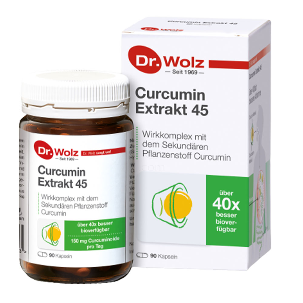 Dr. Wolz Curcumin Extrakt 45, kapsule (90 kapsul)