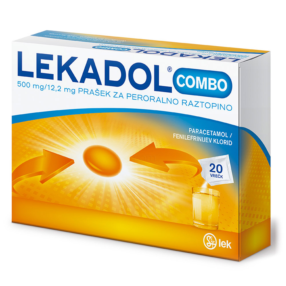 Lekadol Combo 500 mg/12,2 mg, prašek za peroralno raztopino