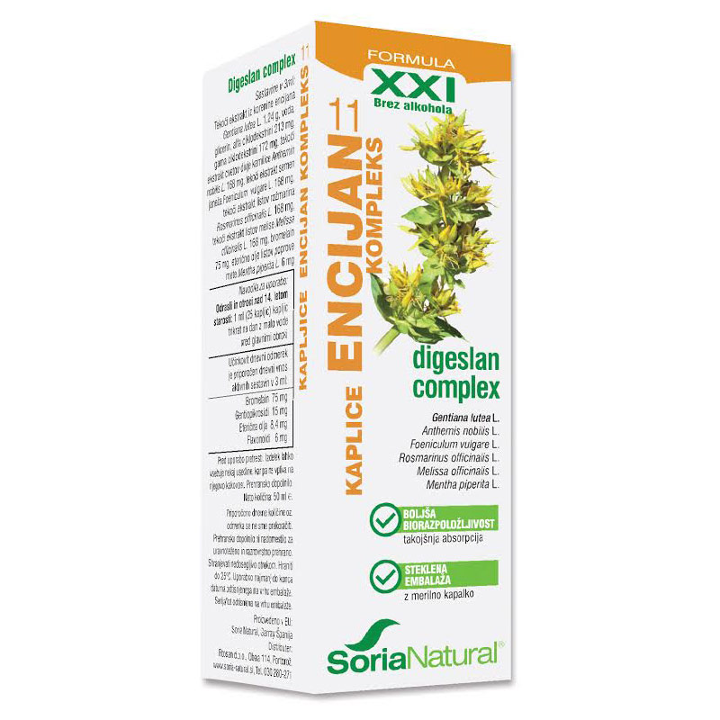 Soria Natural Encijan kompleks XXI, brezalkoholne kapljice (50 ml)