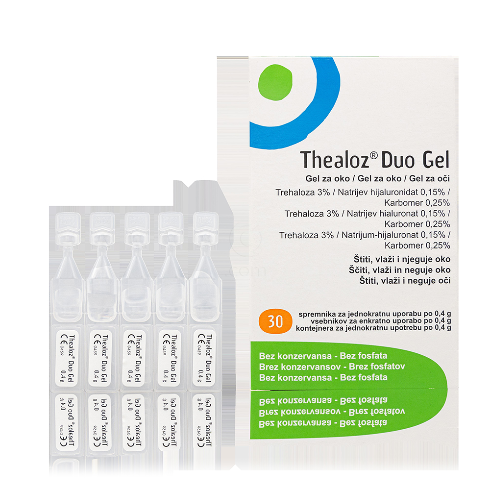 Thealoz duo gel, enoodmerne gel kapljice za oko (30 x 0,4 g)