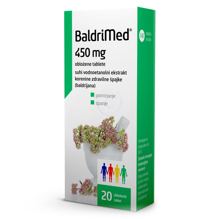 Baldrimed, obložene tablete (20 obloženih tablet)