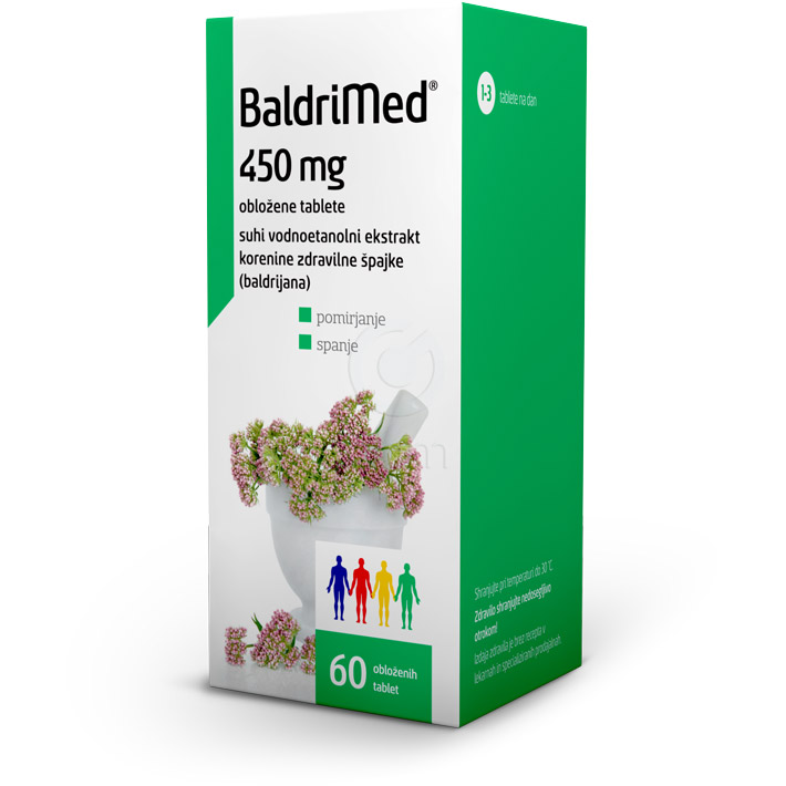 Baldrimed, obložene tablete (60 obloženih tablet)