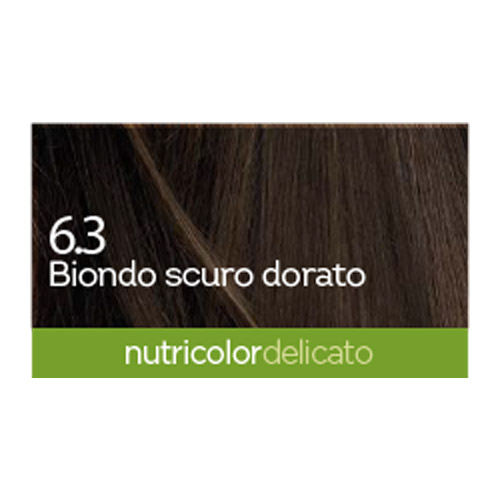 BioKap Nutricolor Delicato 6.3, barva za lase  - temno zlato blond (140 ml)
