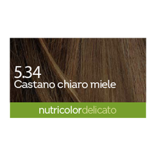 BioKap Nutricolor Delicato 5.34, barva za lase  - medeno kostanjeva (140 ml)