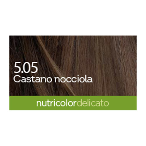 BioKap Nutricolor Delicato 5.05, barva za lase  - lešnikovo kostanjeva
