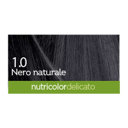 BioKap Nutricolor Delicato 1.0, barva za lase  - naravno črna (140 ml)