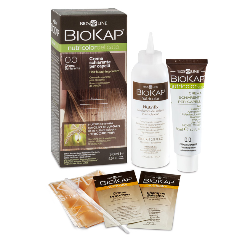 BioKap Nutricolor Delicato 0.0, barva za lase  - krema za razbarvanje las (140 ml)