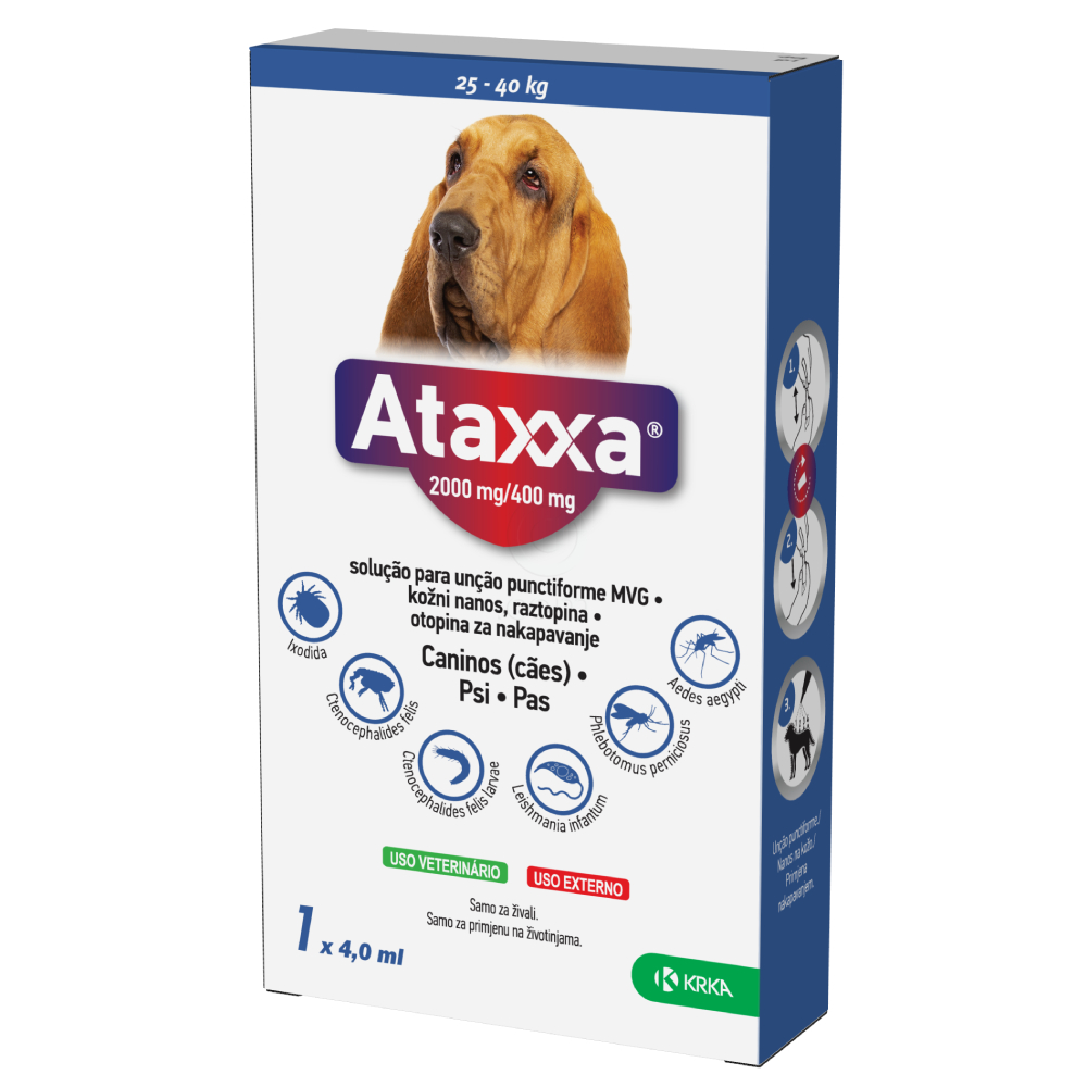 Ataxxa, kožni nanos za pse (nad 25 kg) - 1 kapalka