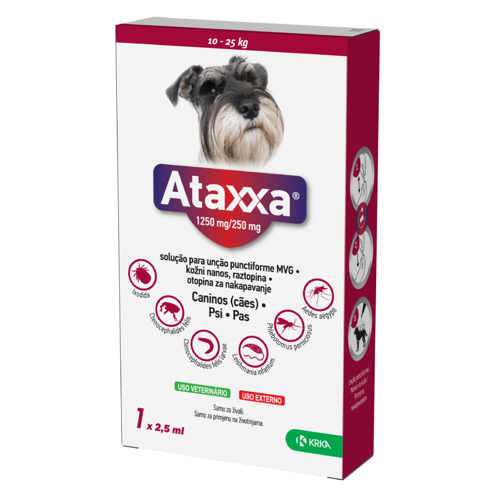 Ataxxa, kožni nanos za pse (od 10 do 25 kg ) - 1 kapalka