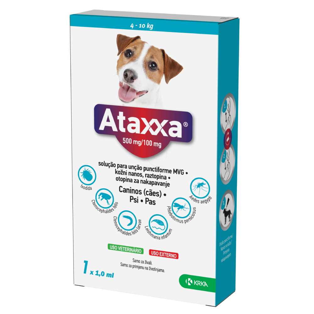 Ataxxa Krka, kožni nanos za pse (od 4 do 10 kg) - 1 kapalka