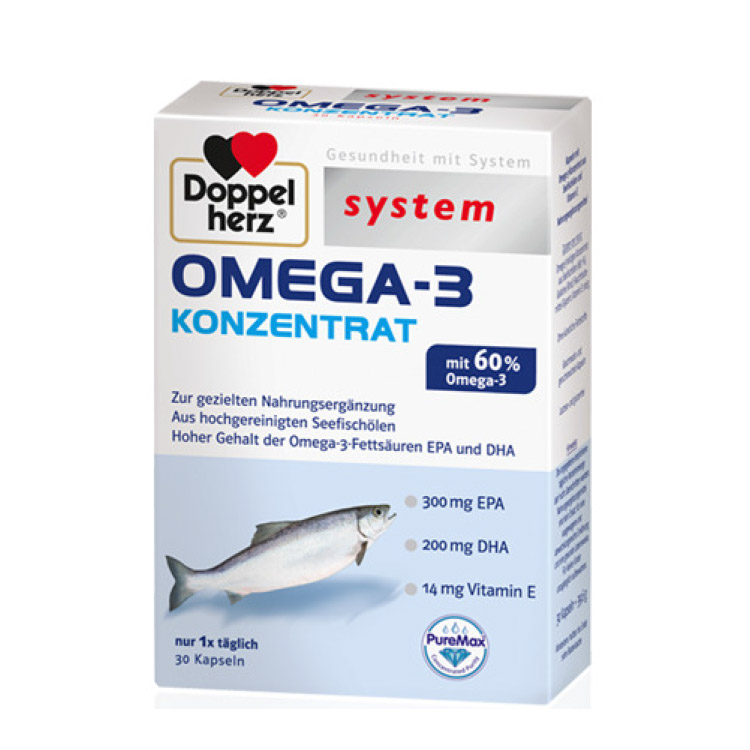 Doppelherz System Omega-3 koncentrat, kapsule (30 kapsul)