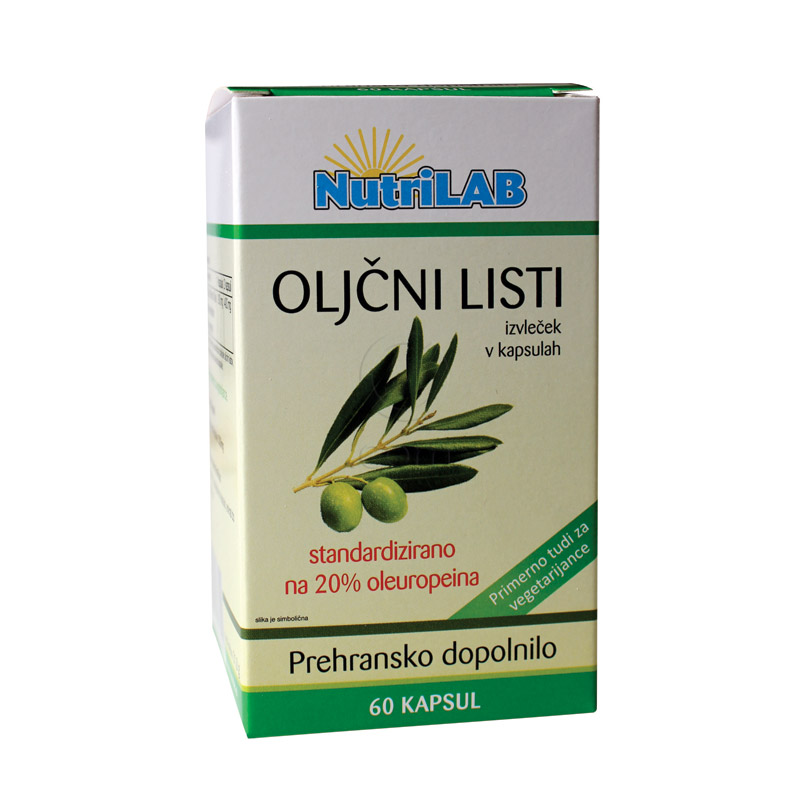 Nutrilab Oljčni listi, kapsule (60 kapsul)