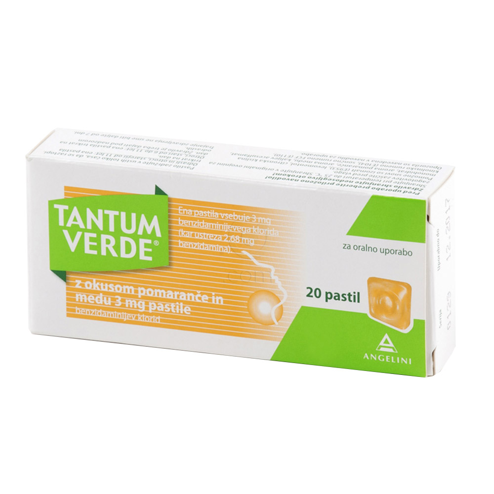 Tantum Verde pastile 3 mg, okus pomaranče in medu (20 pastil)