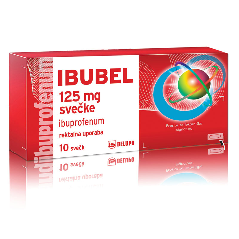 Ibubel 125 mg, 10 svečk