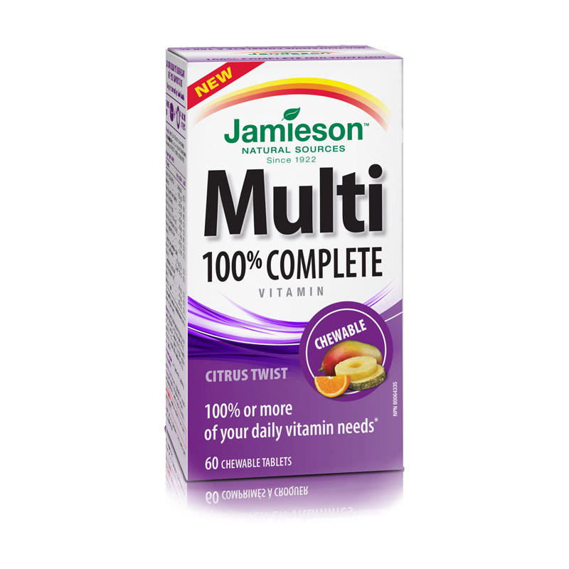 Jamieson MultiVitamini in Minerali za odrasle, žvečljive tablete (60 tablet)