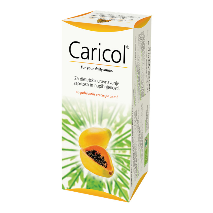 Caricol, sadni pripravek s papajo (20 x 20 g)