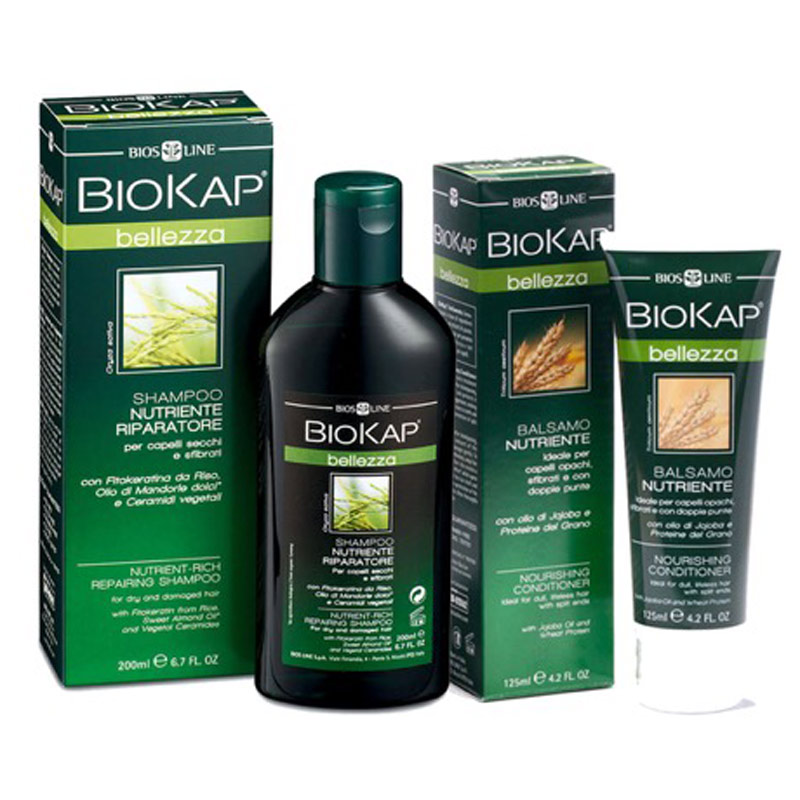 Biokap, hranilni set za lase (200 ml + 125 ml)
