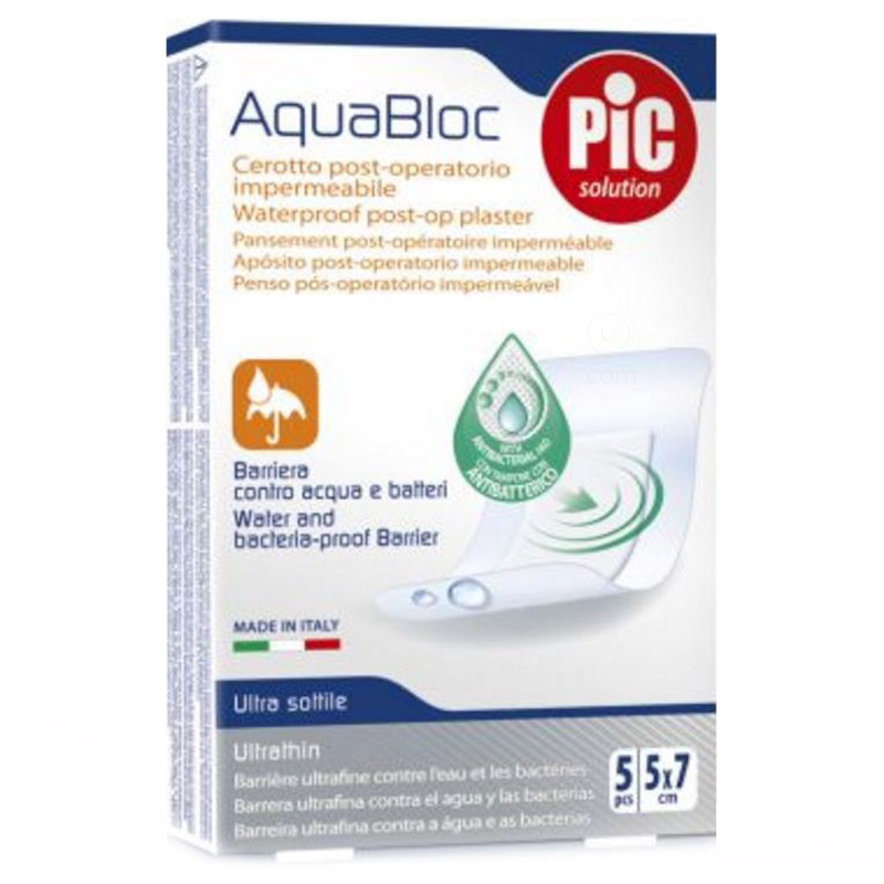 PIC Aquabloc pooperativni obliži -  5 x 7 cm (5 obližev)