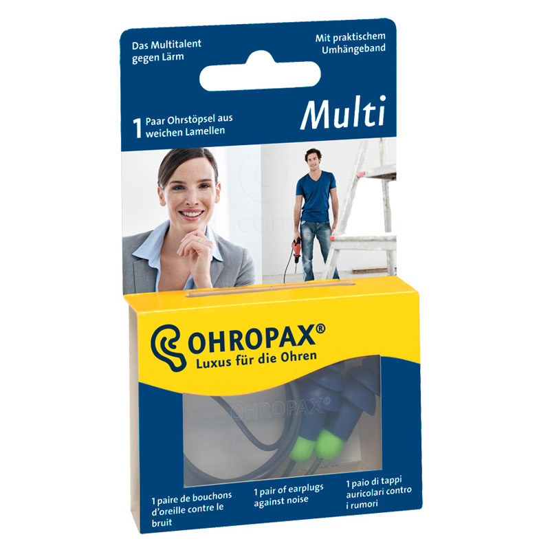 Ohropax Multi, čepki za ušesa za večkratno uporabo (2 čepka)