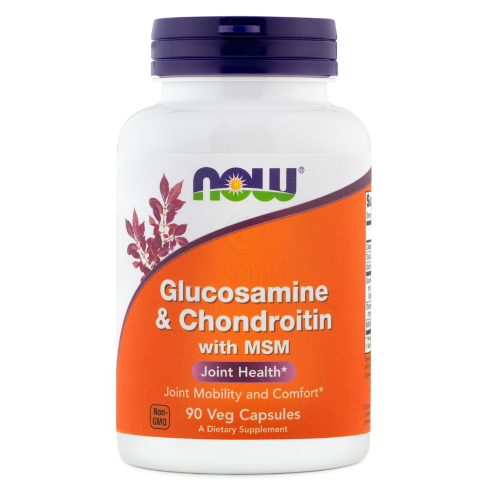 Glukozamin & Hondrotoin z MSM NOW, 90 kapsul