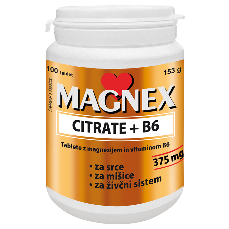 Magnex Citrate 375 mg + B6 Vitabalans, tablete (100 tablet)