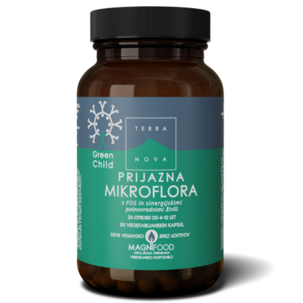 Terranova prijazna mikroflora za otroke, kapsule (50 kapsul)
