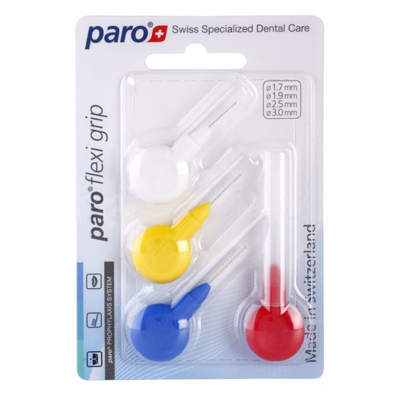 Paro Flexi grip, medzobne ščetke - 4 velikosti (4 medzobne ščetke)