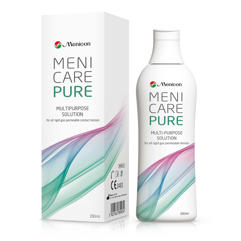 Menicare Pure, tekočina za nego poltrdnih leč (250 ml)