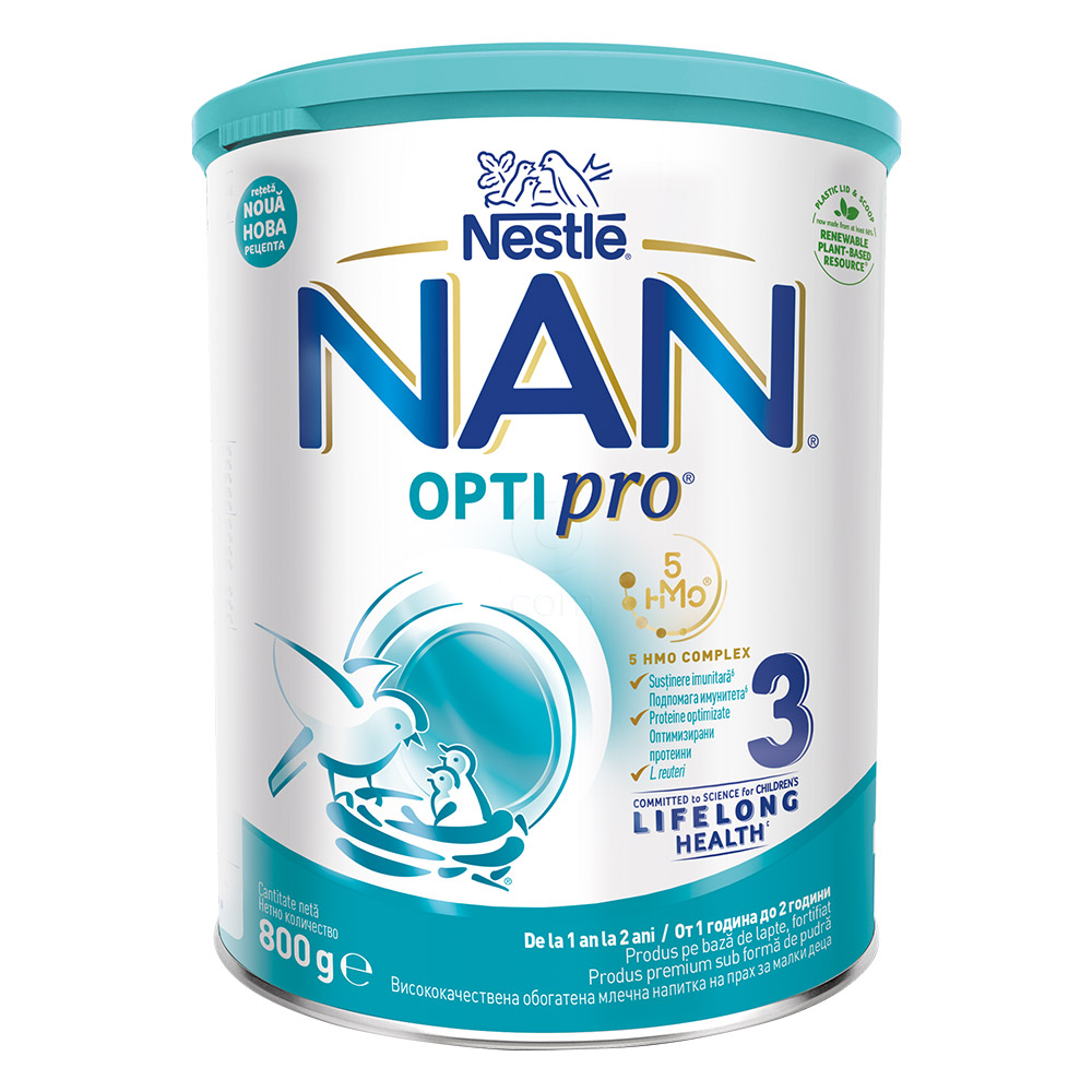NAN Optipro 3, nadaljevalno mleko za majhne otroke (800 g)