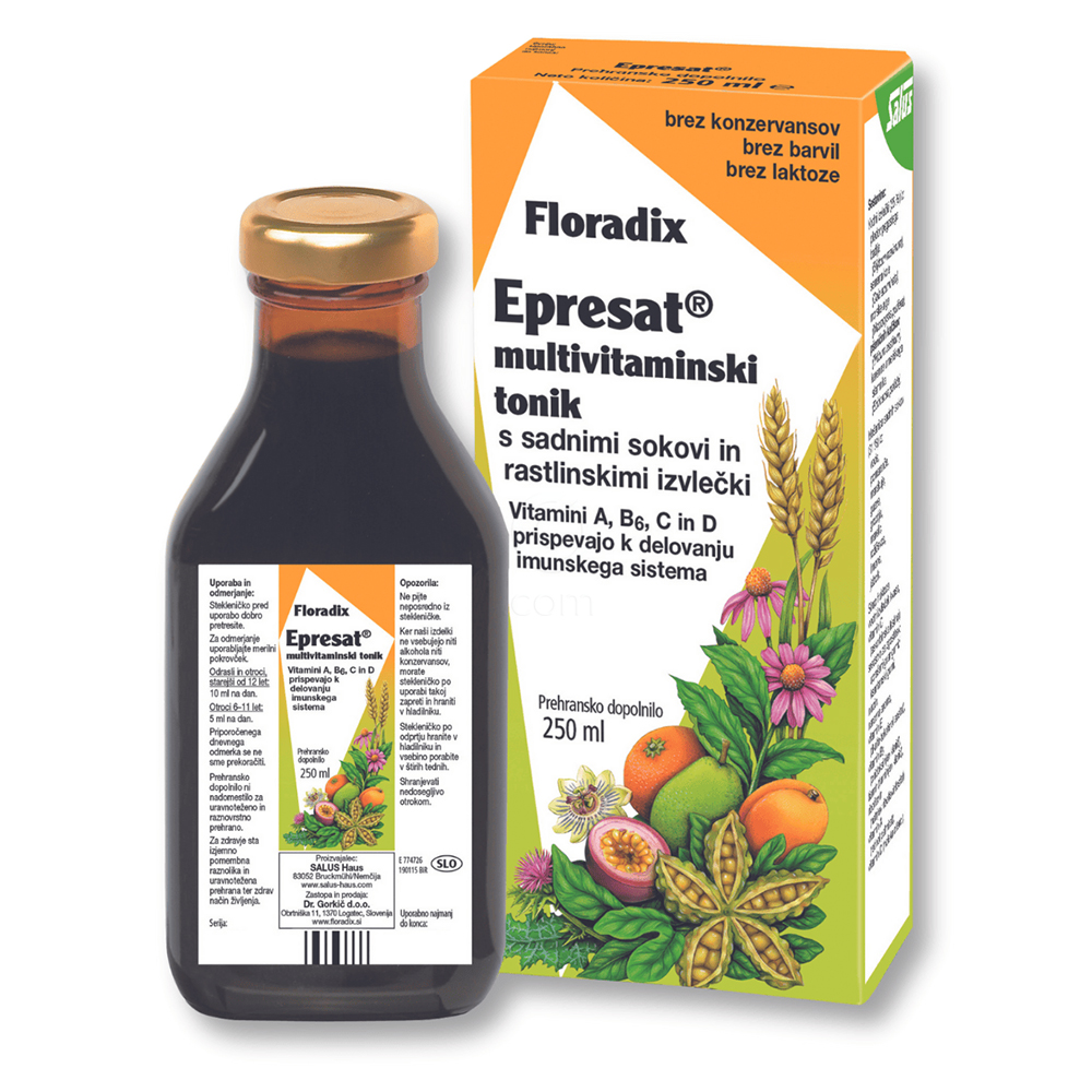 Floradix Epresat Energetikum Multivitamin, tonik (250 ml)