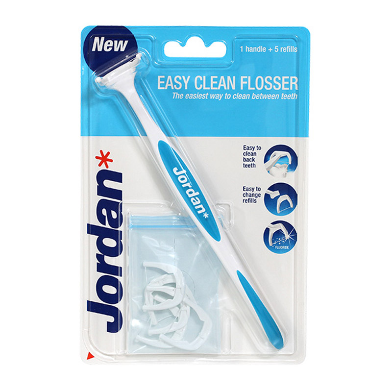 Jordan Easy Clean Flosser, zobna nitka z držalom (1 držalo + 6 lokov)