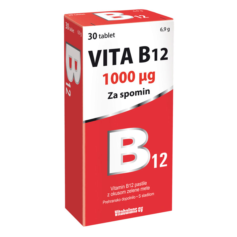 Vitamin B12 1000 μg Vitabalans, žvečljive tablete (30 tablet)