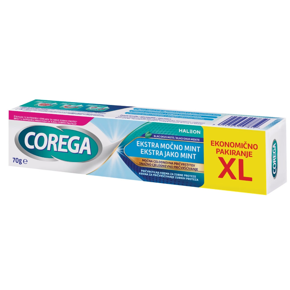 Corega Extra Strong XL, pričvrstilna krema za proteze (70 g)