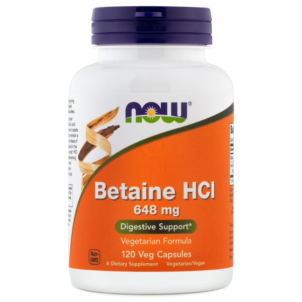 Betaine HCl NOW, kapsule (120 kapsul)